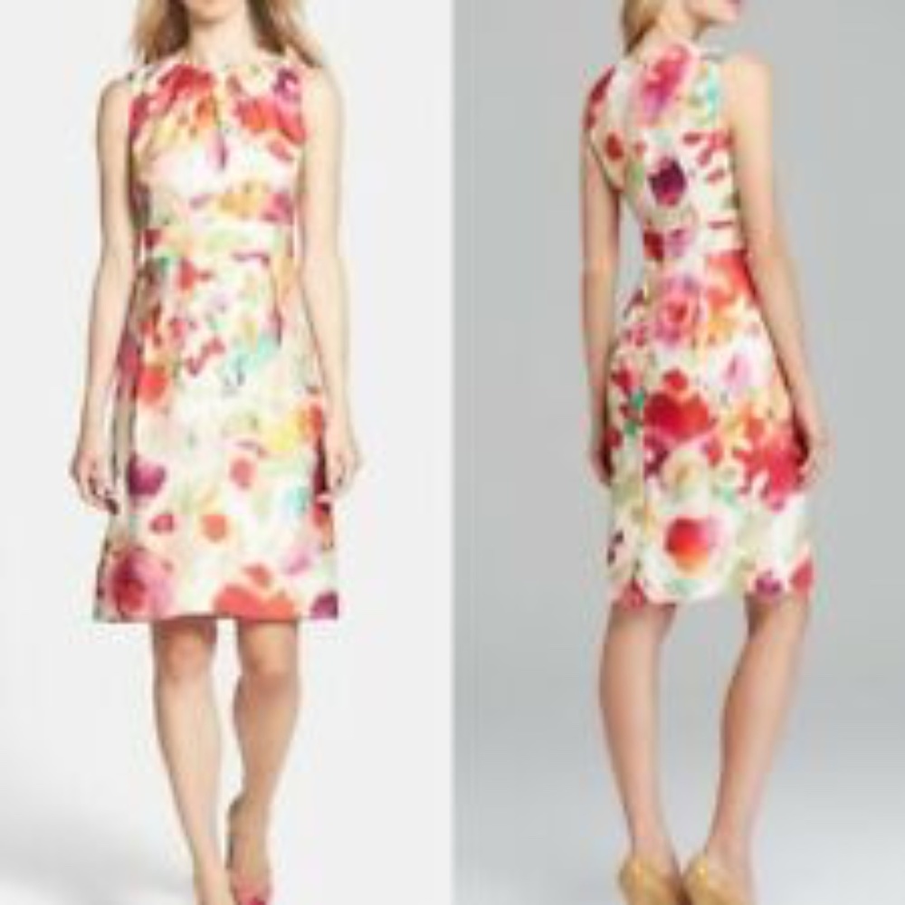 Kate Spade floral bowden dress sleeveless Easter